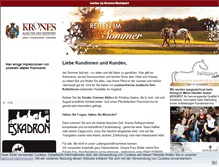 Tablet Screenshot of krones-reitsport.de
